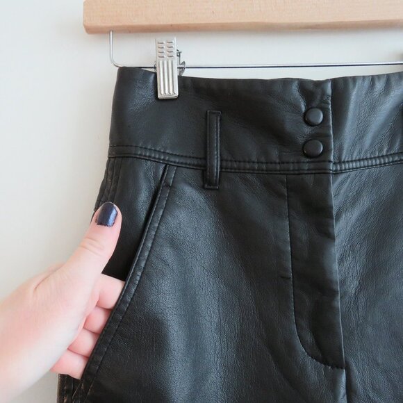 ARITZIA WILFRED High Tied Pant in Black Vegan Leather - Size US 00 (No belt) - Picture 8 of 16